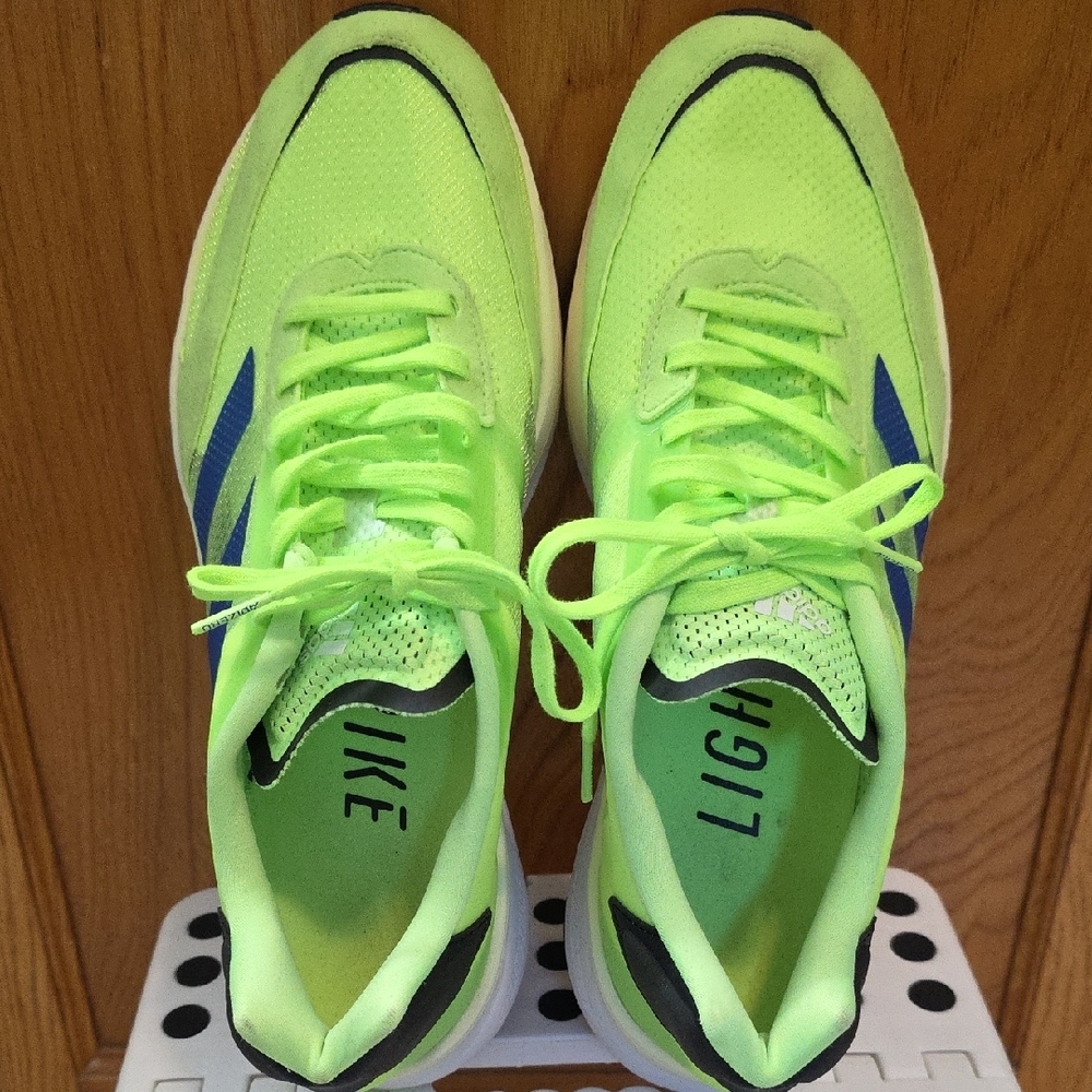 Adidas Lightstrike Neon Green and Blue Athletic Shoes. Size 11 - Picture 5 of 13